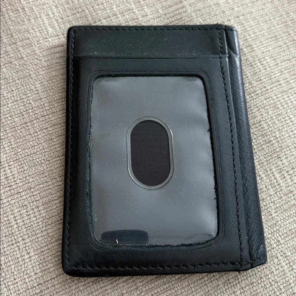 Tumi Black Leather Mens Wallet